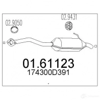 Задний глушитель MTS URS KTR Toyota Auris (E150) 1 Хэтчбек 1.6 (ZRE151) 132 л.с. 2009 – 2012 0161123 8033464930080