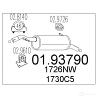 Задний глушитель MTS P 3CGJSL 8033464043179 0193790 1699996 - Изображение 2