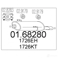 Задний глушитель MTS 0168280 8033464037178 NR7IAT 8 Peugeot 206 1 (2AC) Хэтчбек 1.6 HDi 110 109 л.с. 2004 – 2025