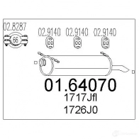 Задний глушитель MTS 8033464033170 0164070 XT26 X 1698969