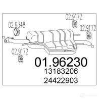 Задний глушитель MTS 2UVX O 8033464045043 0196230 1700172 - Изображение 2