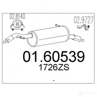 Задний глушитель MTS 1698001 6 09LQ 0160539 8033464434809