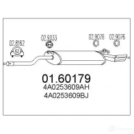 Задний глушитель MTS 0V5 IUJ 0160179 1697664 8033464028060