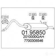 Задний глушитель MTS 0195850 F RV8S93 1700140 8033464044718