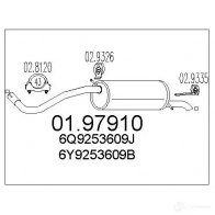 Задний глушитель MTS 8033464046620 0197910 14JM NS3 Seat Cordoba