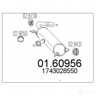 Задний глушитель MTS 0160956 IR IGS Toyota RAV4 (XA20) 2 2000 – 2005 8033464899264