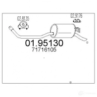 Задний глушитель MTS 0195130 UX 7YH 1700087 8033464044121