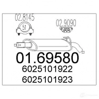 Задний глушитель MTS JEW BZ 0169580 8033464038434 Renault Espace (JS63) 2 Минивэн