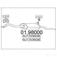 Задний глушитель MTS 1700329 8033464046712 0198000 LHH Y7