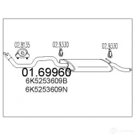 Задний глушитель MTS Seat Cordoba (6K) 1 1993 – 2002 EZL8 A 8033464038786 0169960