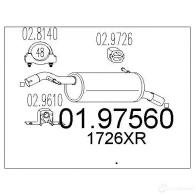 Задний глушитель MTS ICD KZSS 8033464046279 0197560 Citroen C2 1 (JM, PF1) 2003 – 2009