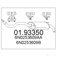 Задний глушитель MTS 1L17D E 8033464042783 Volkswagen Polo (6N2) 3 Хэтчбек 0193350