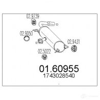 Задний глушитель MTS 0160955 U CAYUT Toyota RAV4 (XA20) 2 2000 – 2005 8033464899257