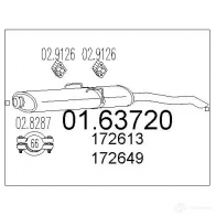 Задний глушитель MTS 0163720 8033464032821 1698935 1L HSDJ