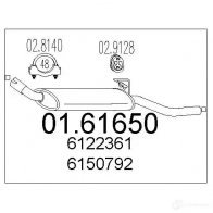 Задний глушитель MTS 8033464030797 9S4 50N 0161650 1698768
