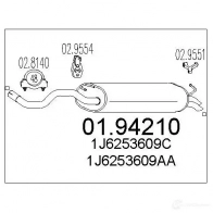 Задний глушитель MTS 8033464043490 VX50 2BB Volkswagen New Beetle 0194210