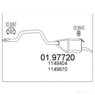 Задний глушитель MTS 8033464046439 Ford Mondeo 3 (GE, B4Y) Седан 2.2 TDCi 155 л.с. 2004 – 2007 Q 0SHF 0197720