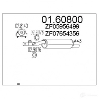 Задний глушитель MTS 8033464029944 D ZLZI3 0160800 1698248
