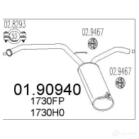 Задний глушитель MTS 8033464412326 Y7 6QL 0190940 1699869 - Изображение 6