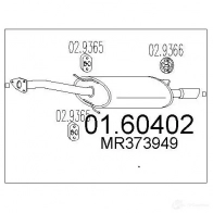 Задний глушитель MTS 8033464308766 0160402 R V9KL Mitsubishi Carisma 1 (DA) 1995 – 2004