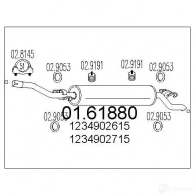 Задний глушитель MTS 1698787 8033464031022 0161880 1EI VEV5