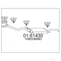 Задний глушитель MTS 1698749 0161430 EJ1TF E0 8033464030575