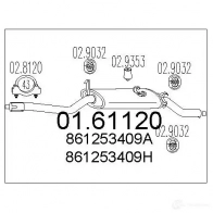 Задний глушитель MTS 1698548 8033464030261 I4V H1 0161120