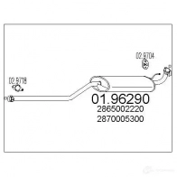 Задний глушитель MTS Hyundai Atos (MX, FF) 1 Хэтчбек 1.1 58 л.с. 2003 – 2008 0196290 8033464045104 7BWT3C S