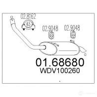 Задний глушитель MTS 8033464037574 0168680 NW JO7R 1699360