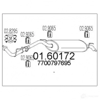 Задний глушитель MTS 8033464028008 1697657 0160172 F0OI B0F