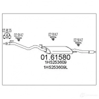 Задний глушитель MTS 0161580 8033464030728 1698762 WG UZ2T