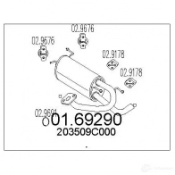 Задний глушитель MTS JRVP WWR Nissan Serena 8033464038151 0169290