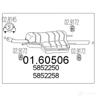 Задний глушитель MTS 0160506 Opel Astra (G) 2 Универсал 1.6 CNG (F35) 97 л.с. 2003 – 2004 8033464406073 9 5IO3