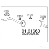 Задний глушитель MTS 1698769 0161660 8033464030803 JA VQH5