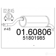 Задний глушитель MTS MDL AOB 8033464458119 1698254 0160806