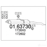 Задний глушитель MTS 2CZTM F 1698936 0163730 8033464032838
