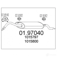 Задний глушитель MTS 0197040 7 1CKD 1700243 8033464045791