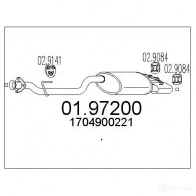 Задний глушитель MTS Mercedes SLK (R170) 1 1996 – 2004 8033464045937 MHRUK 6E 0197200