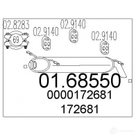 Задний глушитель MTS 1A5 V5ST 8033464037444 1699348 0168550