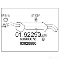 Задний глушитель MTS 0192290 CUB NDVV 8033464042516 1699936