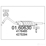 Задний глушитель MTS 8033464029777 1698088 0160630 WTHN3 KF