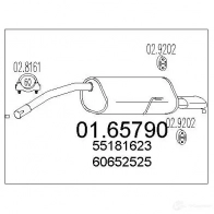 Задний глушитель MTS 1699110 8033464034771 PEB7 Q 0165790
