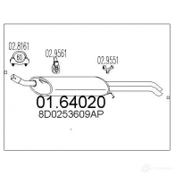 Задний глушитель MTS 8033464033125 1698964 0164020 5 C78WA7