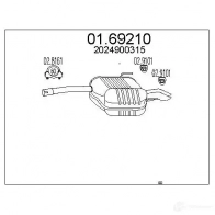 Задний глушитель MTS 1699411 RMSK ETY 0169210 8033464038083