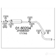 Задний глушитель MTS 1697686 OW ZHZ 0160204 8033464028312