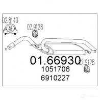 Задний глушитель MTS 0166930 1699213 8033464035884 N V9BB