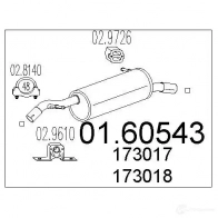 Задний глушитель MTS Citroen C2 7SCB2 O 8033464446543 0160543