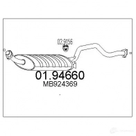 Задний глушитель MTS EI95 U3V 0194660 Mitsubishi Pajero 2 (V3, V2, V4) Внедорожник 2.8 TD (V46W. V26W) 125 л.с. 1994 – 1999 8033464043902