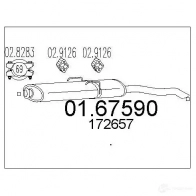 Задний глушитель MTS 8033464036515 FD10 AF 1699269 0167590