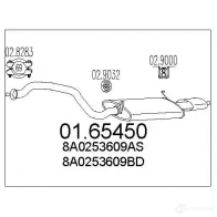 Задний глушитель MTS H 2SFRJV Audi 80 (B4, 8C5) 4 Универсал 2.0 E 115 л.с. 1992 – 1996 8033464034498 0165450